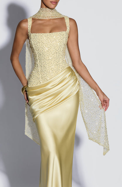 Alexandria Maxi Dress Lemon
