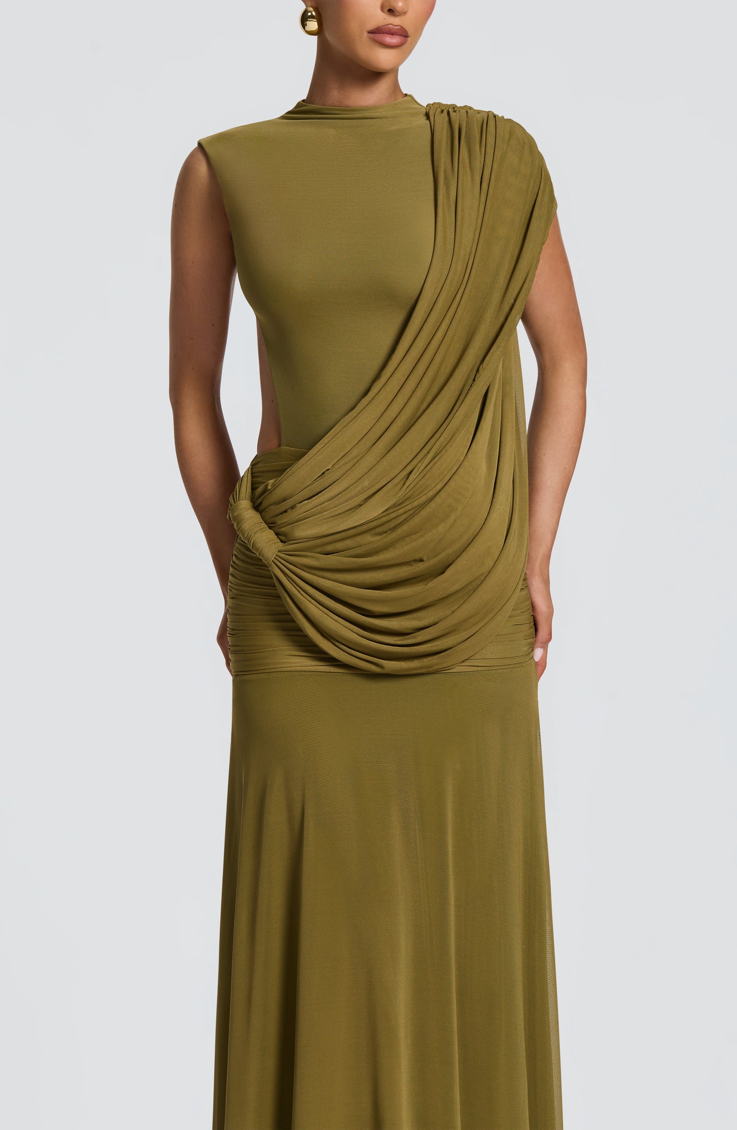 Mireya Maxi Dress Deep Olive