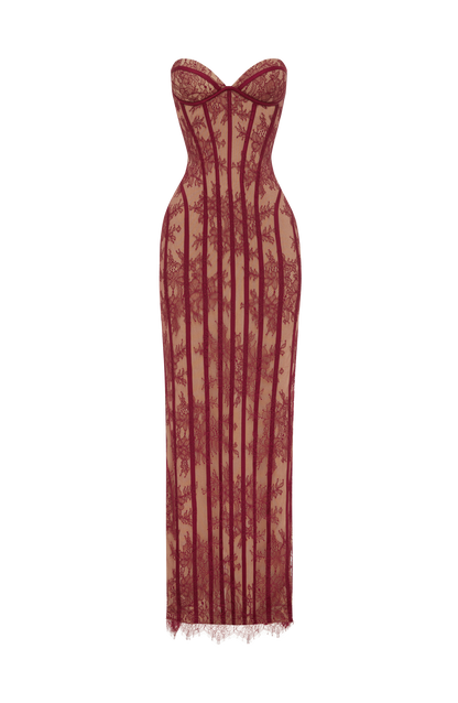 Sian Maxi Dress Burgundy