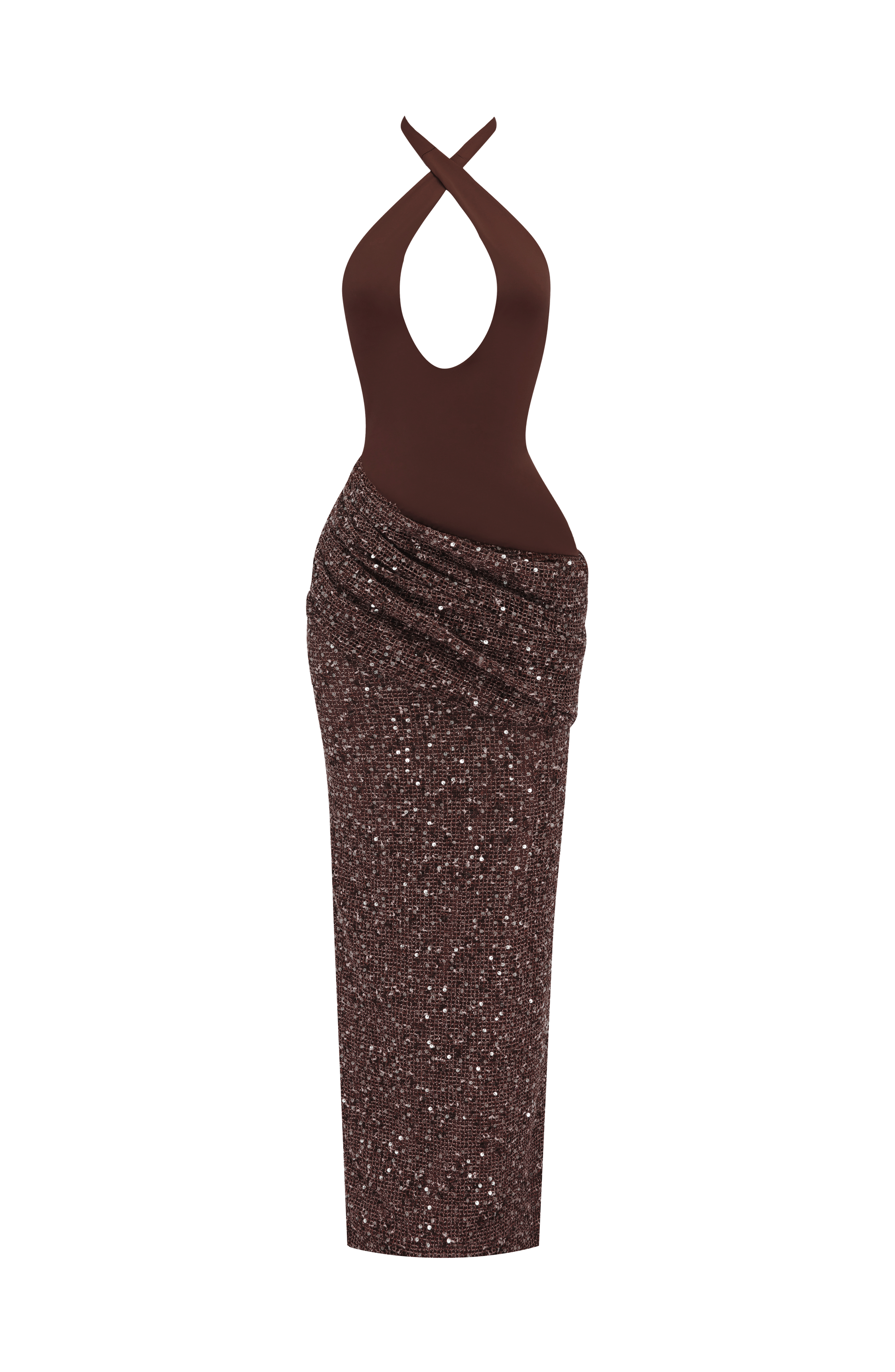 Solea Maxi Dress Plum Brown