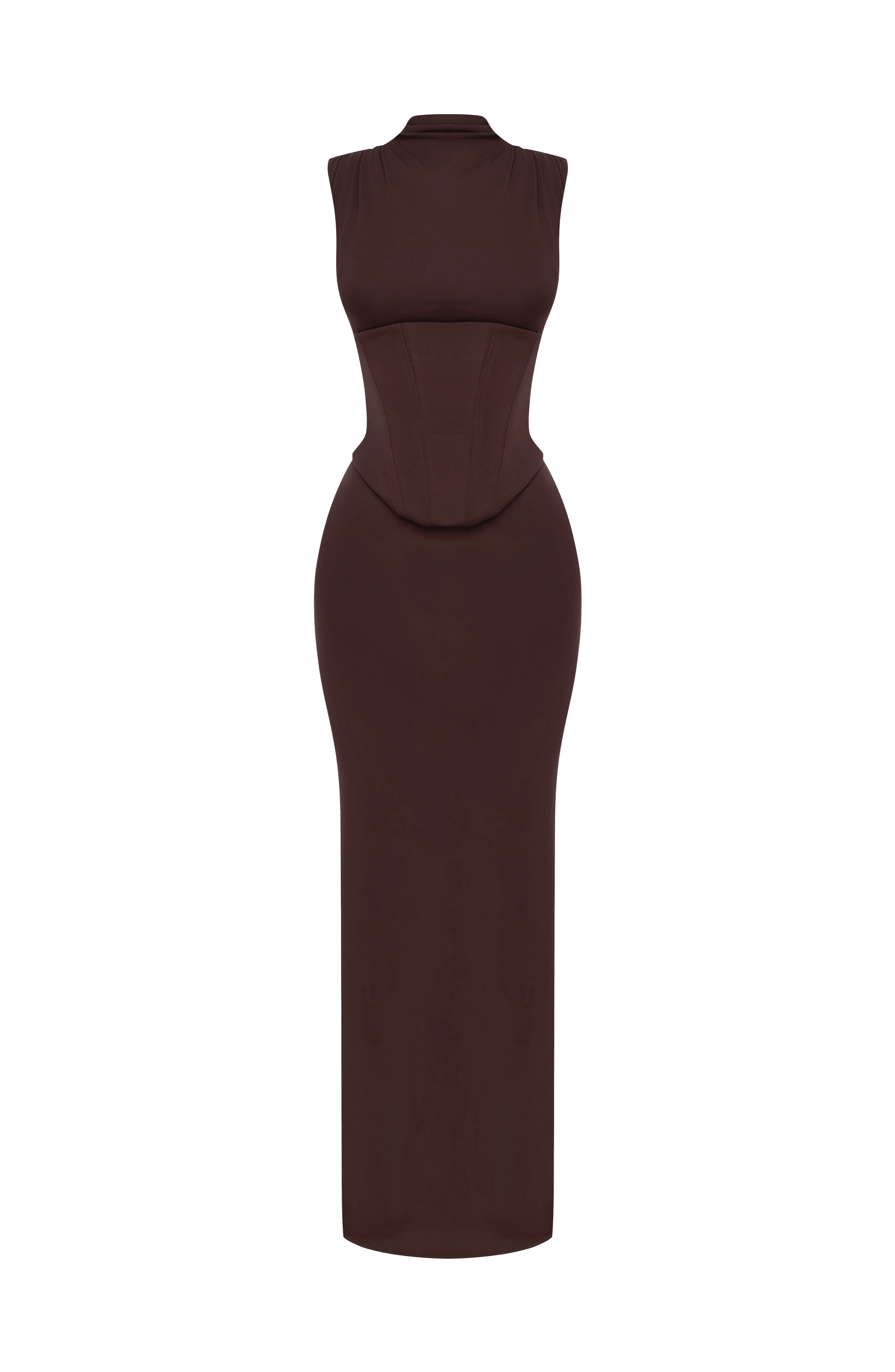 Soline Maxi Dress Plum Brown