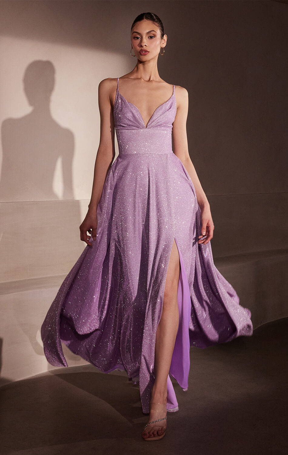Gwendolyn Gown Shimmer Lace-Up Back A- Evening Dress