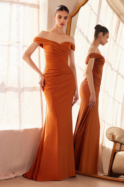 Tinsley Gown Stretch Off-the-Shoulder Dress
