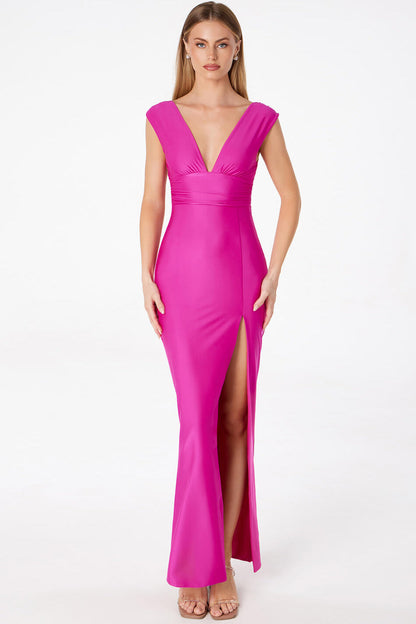 ROMI STRETCH JERSEY MAXI DRESS