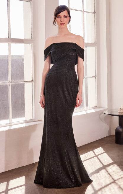 Starlet Gown Off-the-Shoulder Pleated Dress