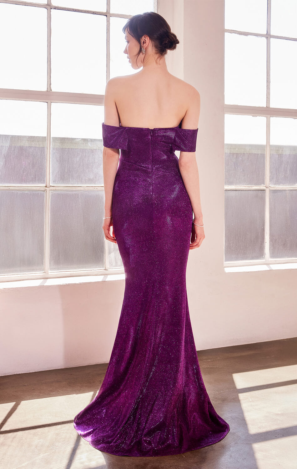 Starlet Gown Off-the-Shoulder Pleated Dress