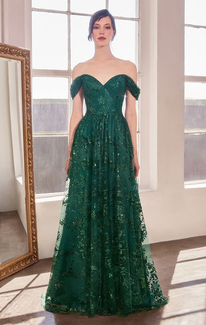 Veronica Gown Glitter Print A- Dress