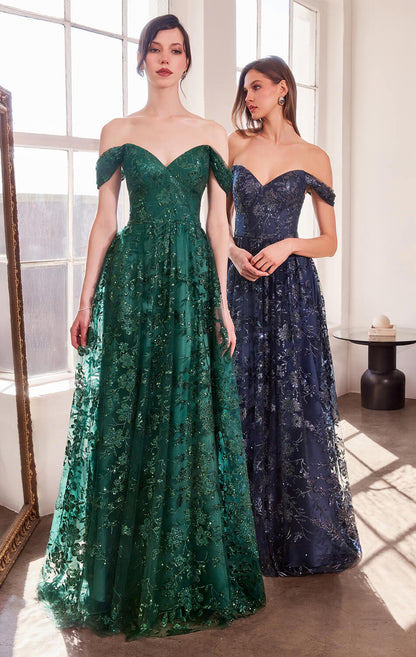 Veronica Gown Glitter Print A- Dress