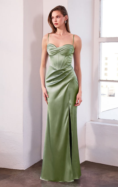Liv Maxi Dress Corset Style Long Satin Dress