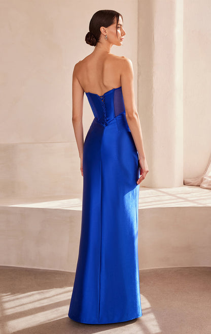 Sadie Maxi Dress Strapless Sweetheart Corset Satin Dress