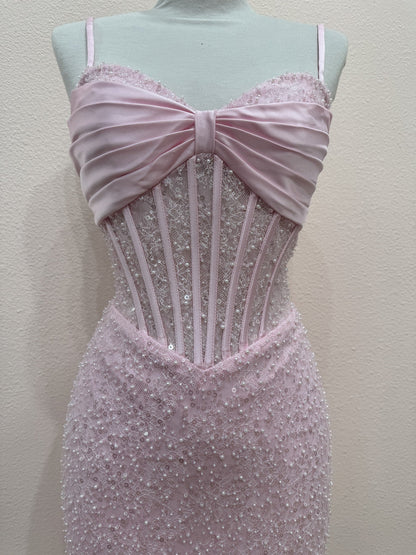 Winnie Mini Dress Beaded Corset Cocktail Dress