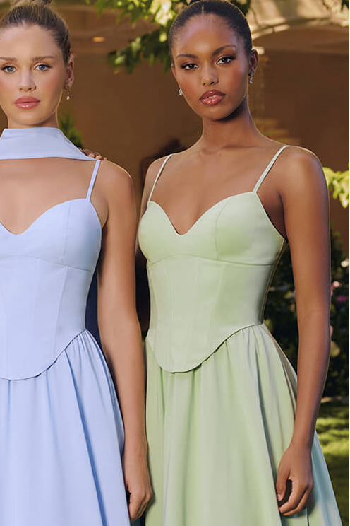 EFFIE GOWN A- CHIFFON DRESS WITH SCARF