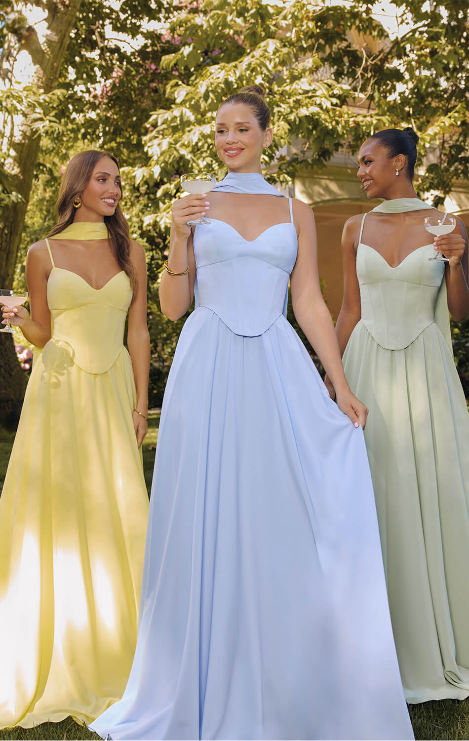 EFFIE GOWN A- CHIFFON DRESS WITH SCARF
