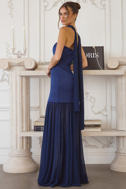 Sheila Strapless Maxi Dress With Scarf