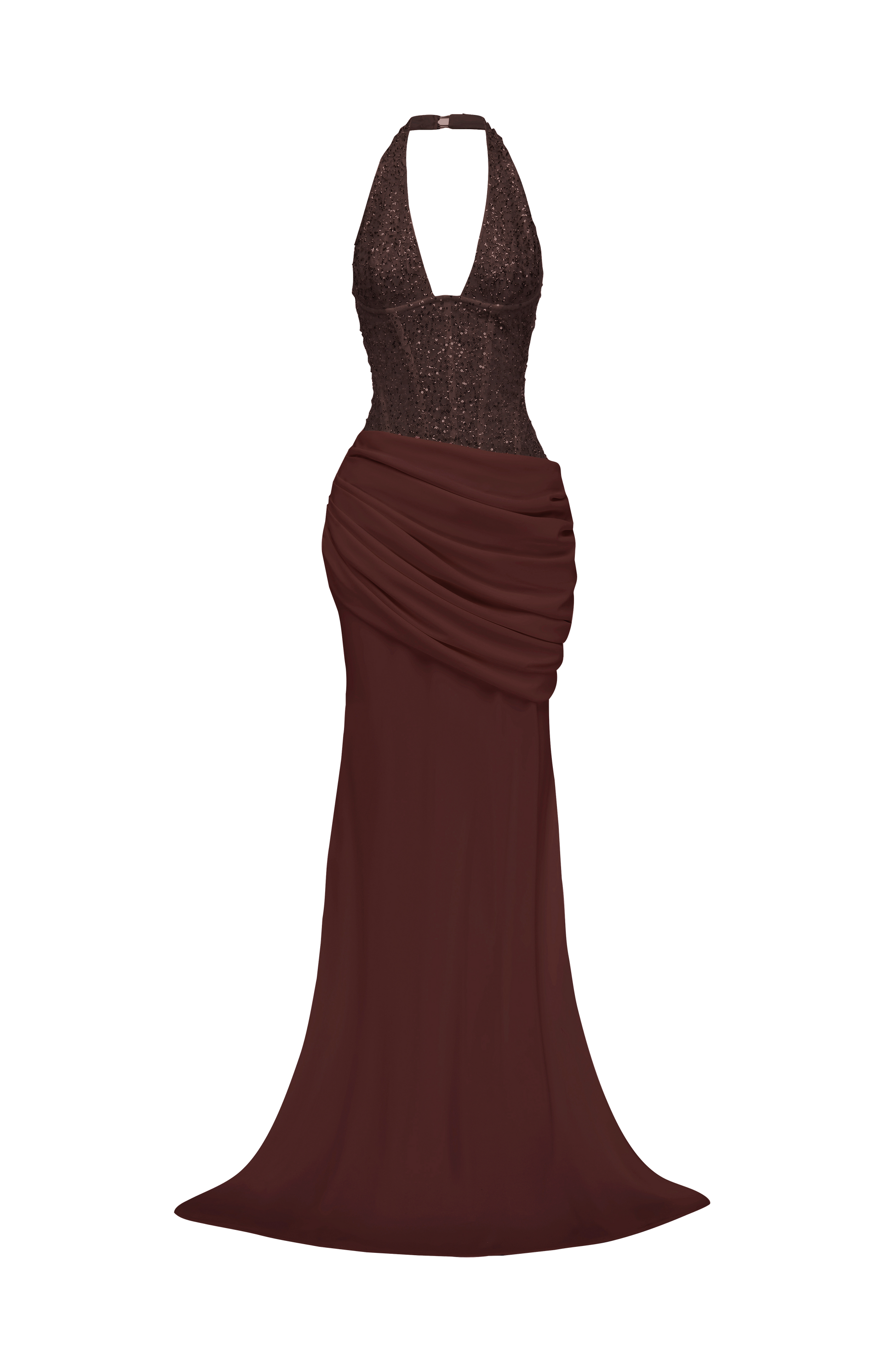 Taylor Gown Plum Brown