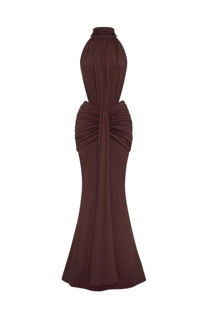 Thekla Maxi Dress Plum Brown