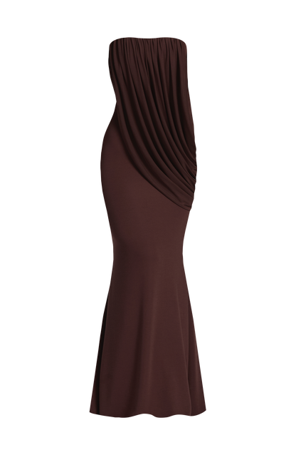 Vienna Maxi Dress Plum Brown