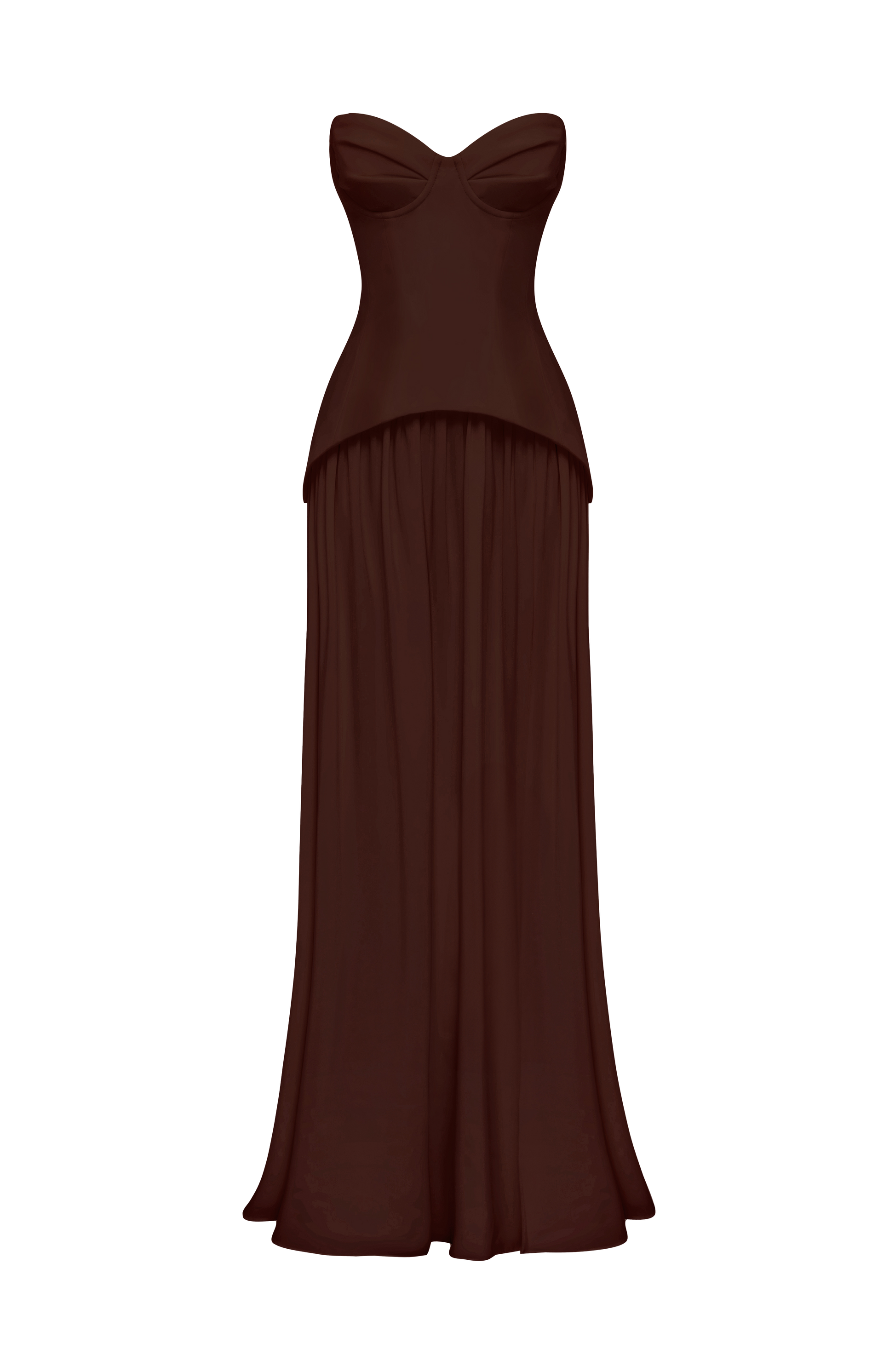 Vietta Maxi Dress Plum Brown