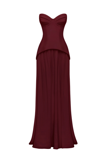 Vietta Maxi Dress Cherry Lacquer