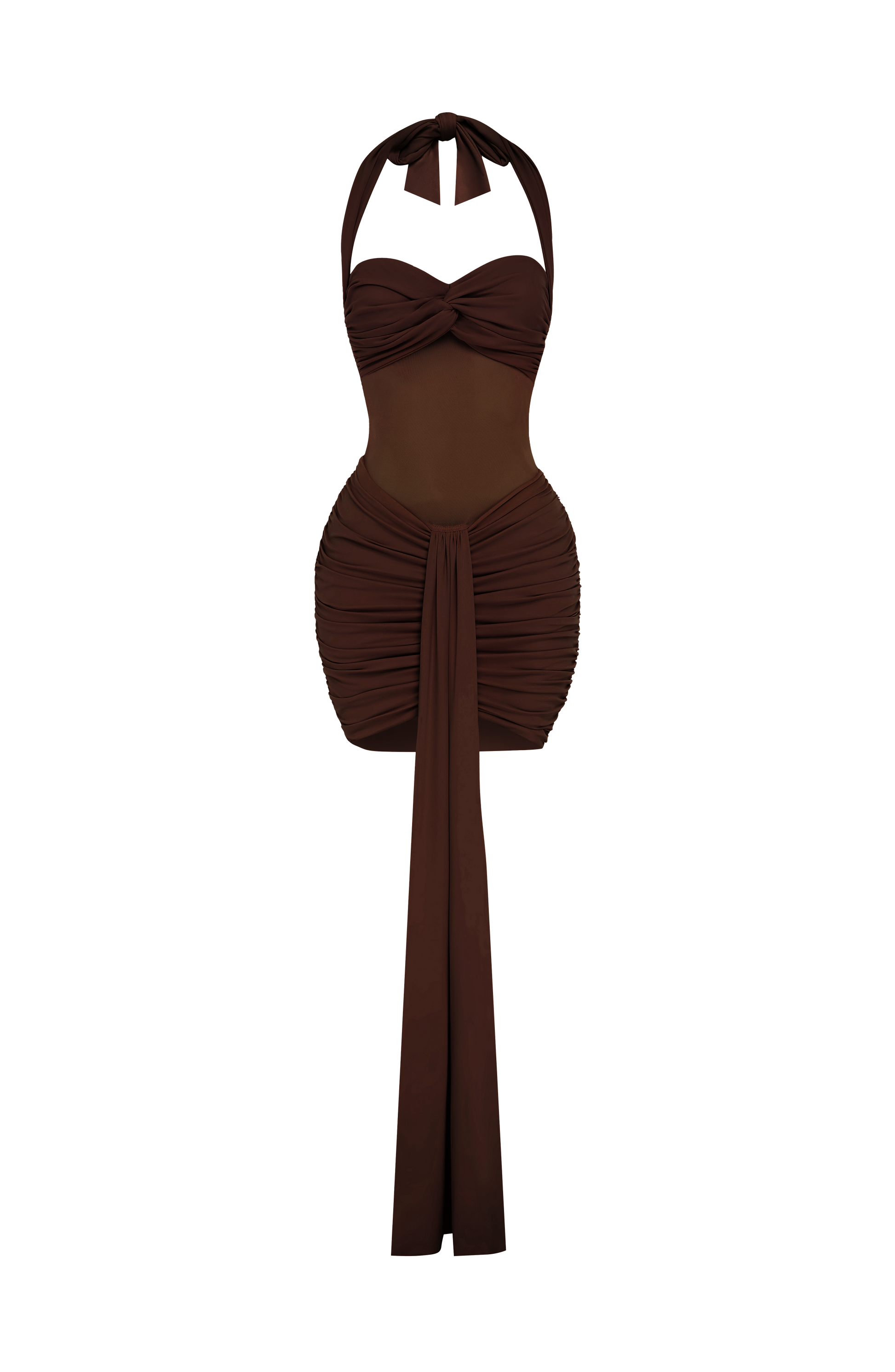 Vixen Mini Dress Plum Brown