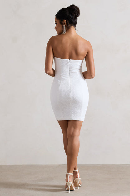 Valencia | Cream Lace Corset Maxi Dress With Detachable Skirt
