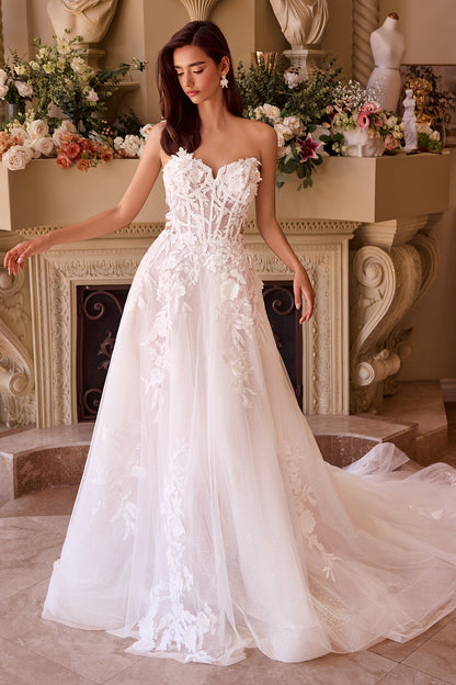 WL018 Lace Appliqued Wedding Ball Gown Andrea & Leo