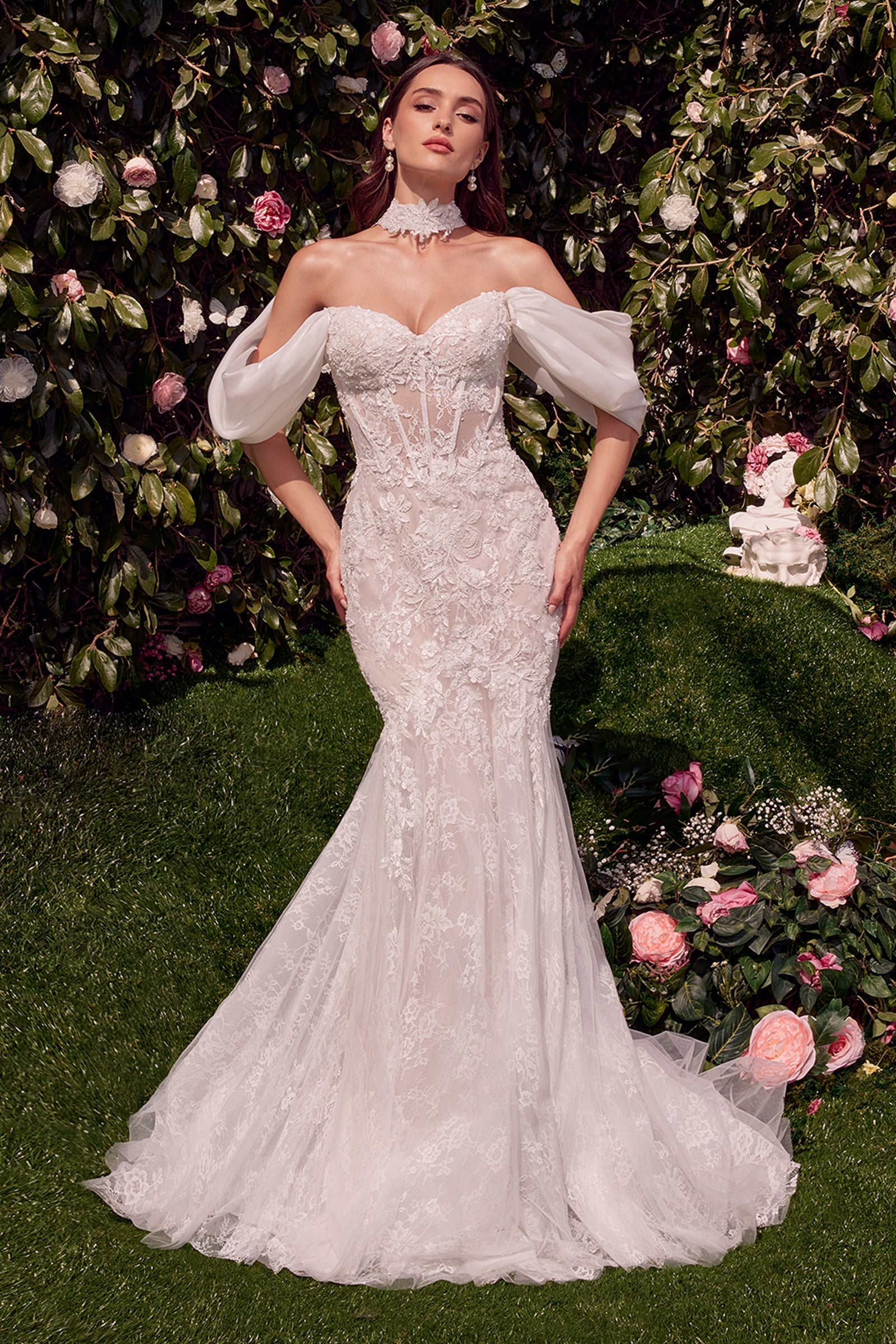 WL031 Detachable Wings Mermaid Wedding Gown Andrea & Leo