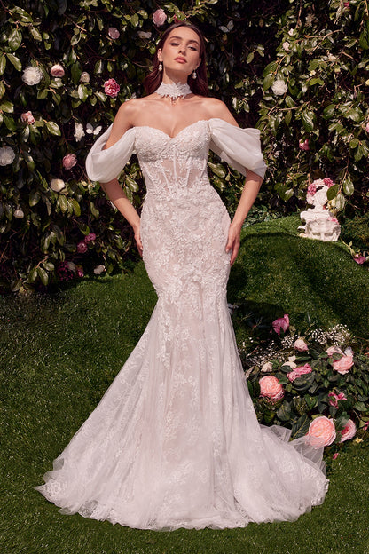 WL031 Detachable Wings Mermaid Wedding Gown Andrea & Leo