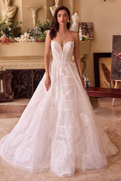 WL043 Tulip Sequin Embroidered Wedding Ball Gown Andrea & Leo