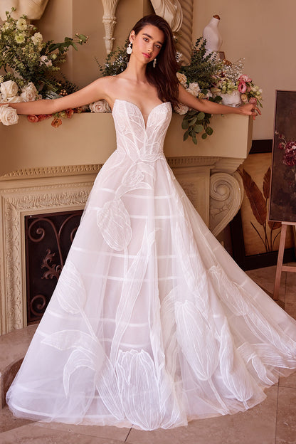 WL043 Tulip Sequin Embroidered Wedding Ball Gown Andrea & Leo