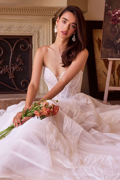 WL043 Tulip Sequin Embroidered Wedding Ball Gown Andrea & Leo