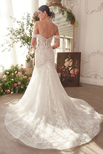 WL051 Fitted Lace Mermaid Wedding Dress Andrea & Leo