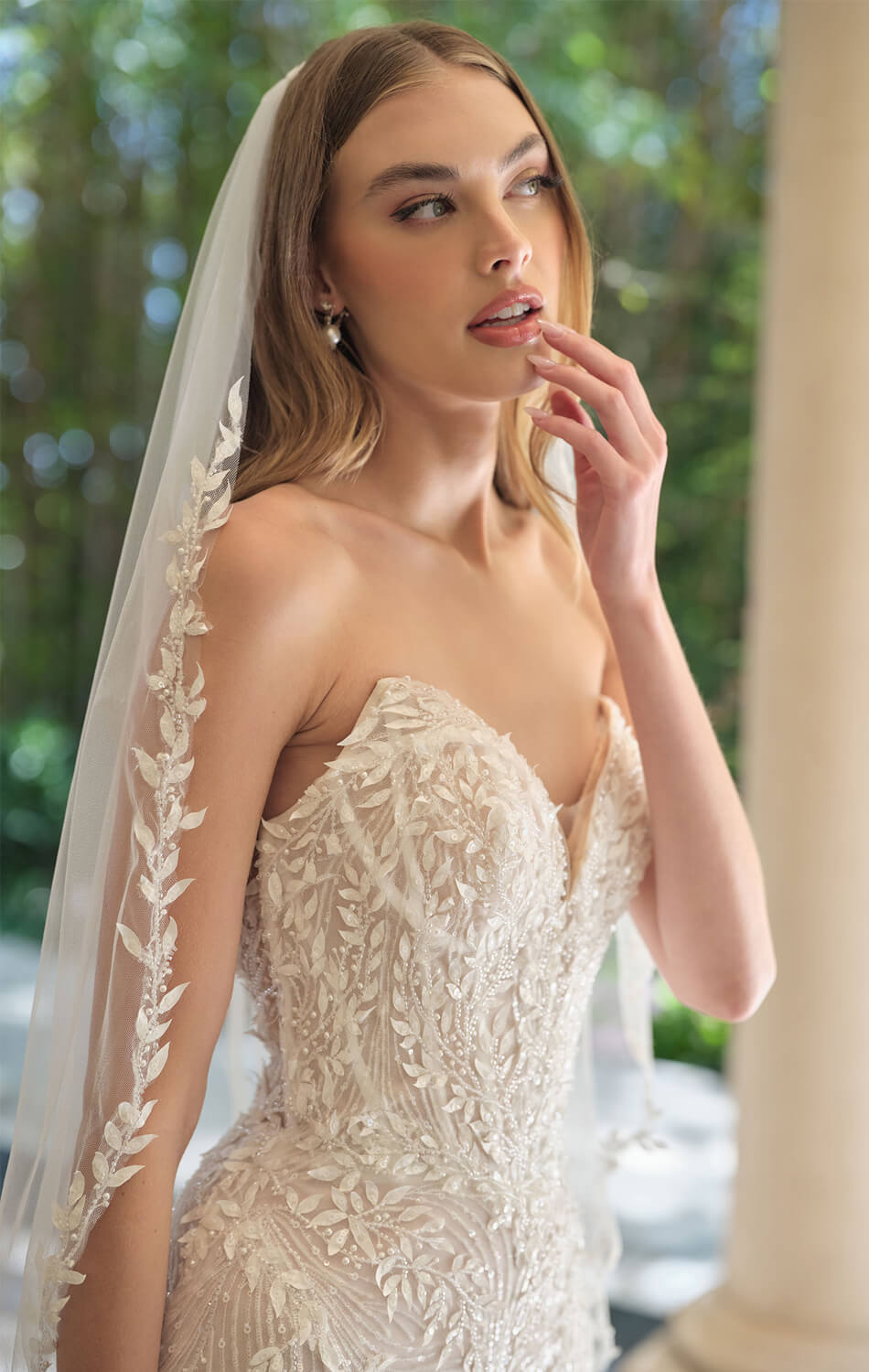 WL060 Trailing Ivy Mermaid Gown Andrea & Leo