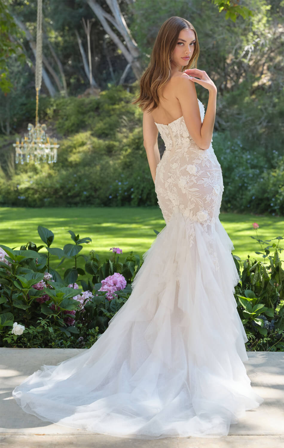 WL062 Aphrodite Bloom Mermaid Gown Andrea & Leo