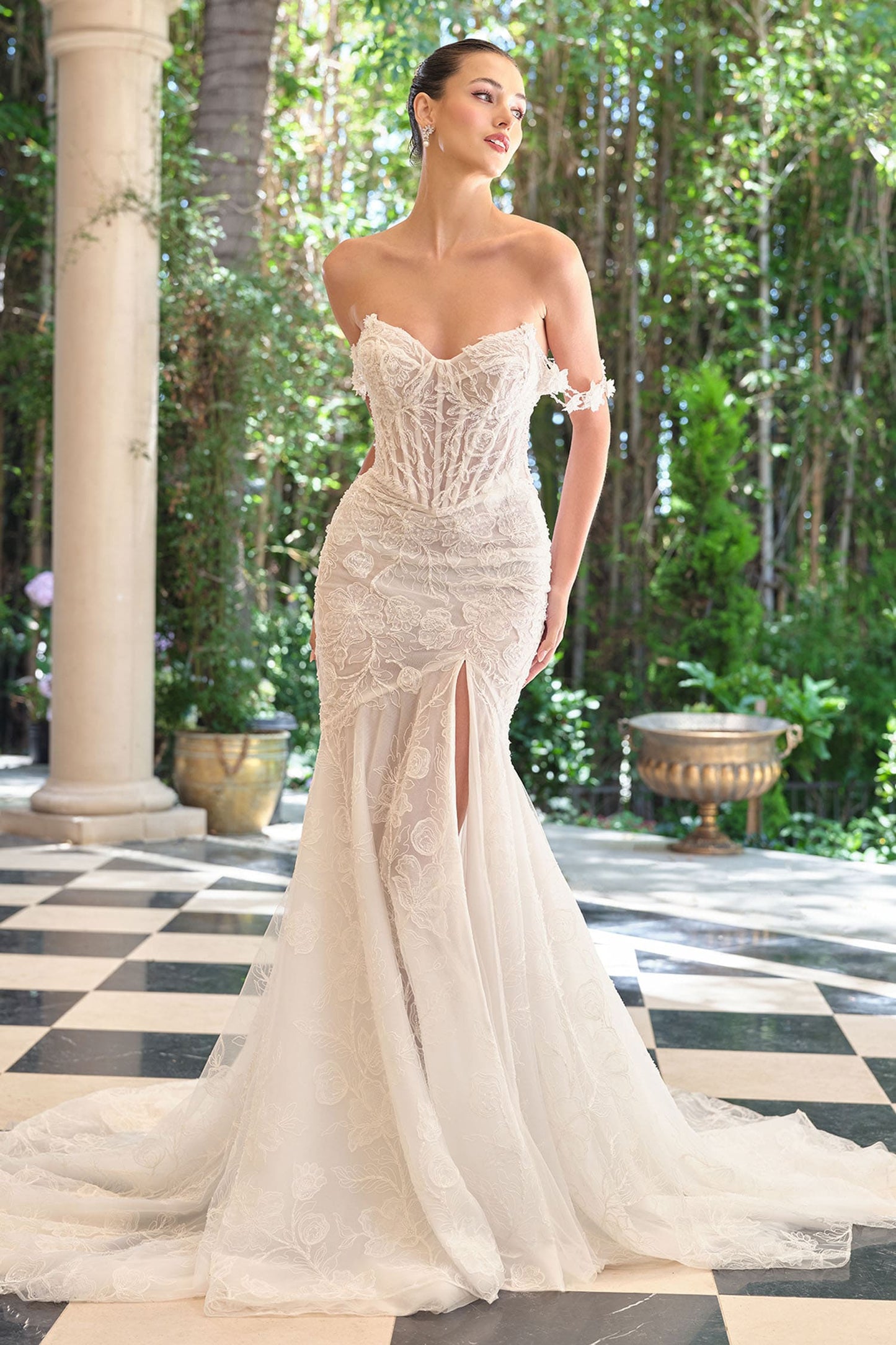WL099 Lilith Lace Mermaid Gown Andrea & Leo