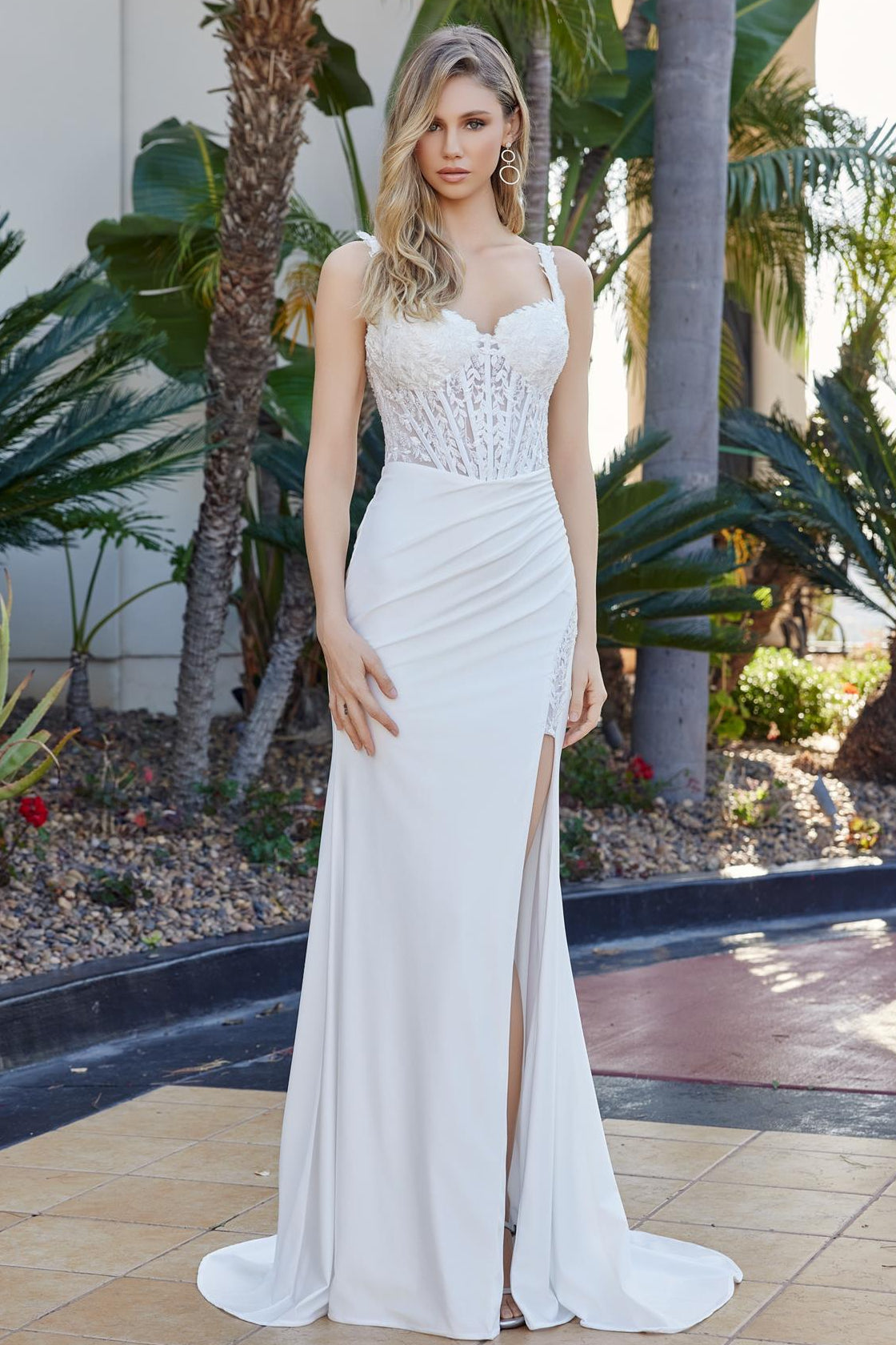 Aliyah Gown Stretch Jersey Dress With Sequin Bodice