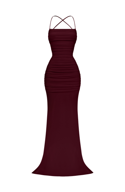 Zaria Gown Cherry Lacquer