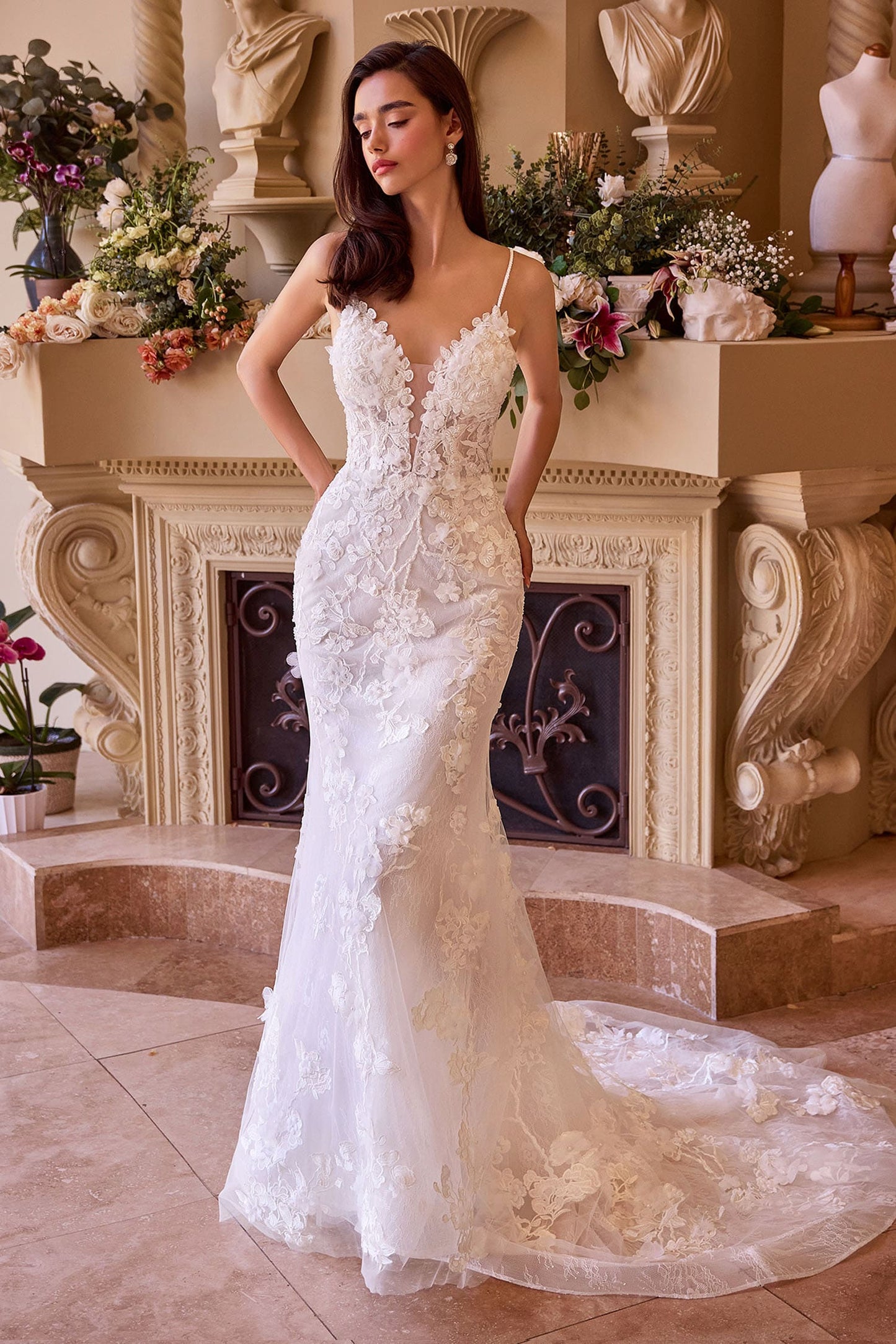 WL053 Fitted Lace Wedding Gown Andrea & Leo