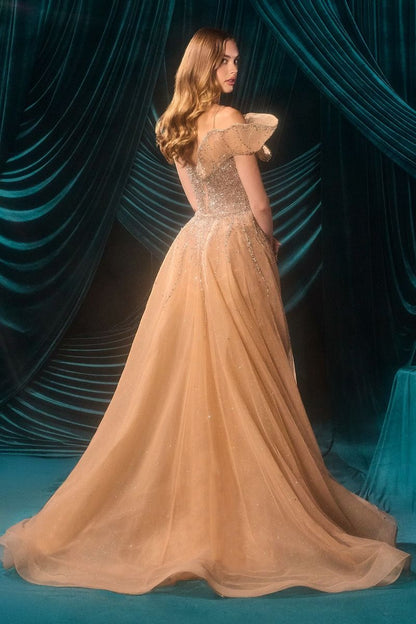 A1505 Wilhelmina Winged Gown Andrea & Leo