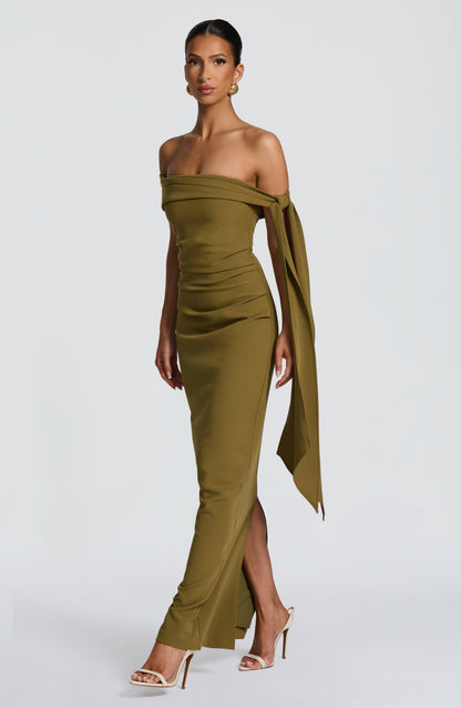 Addie Maxi Dress Deep Olive