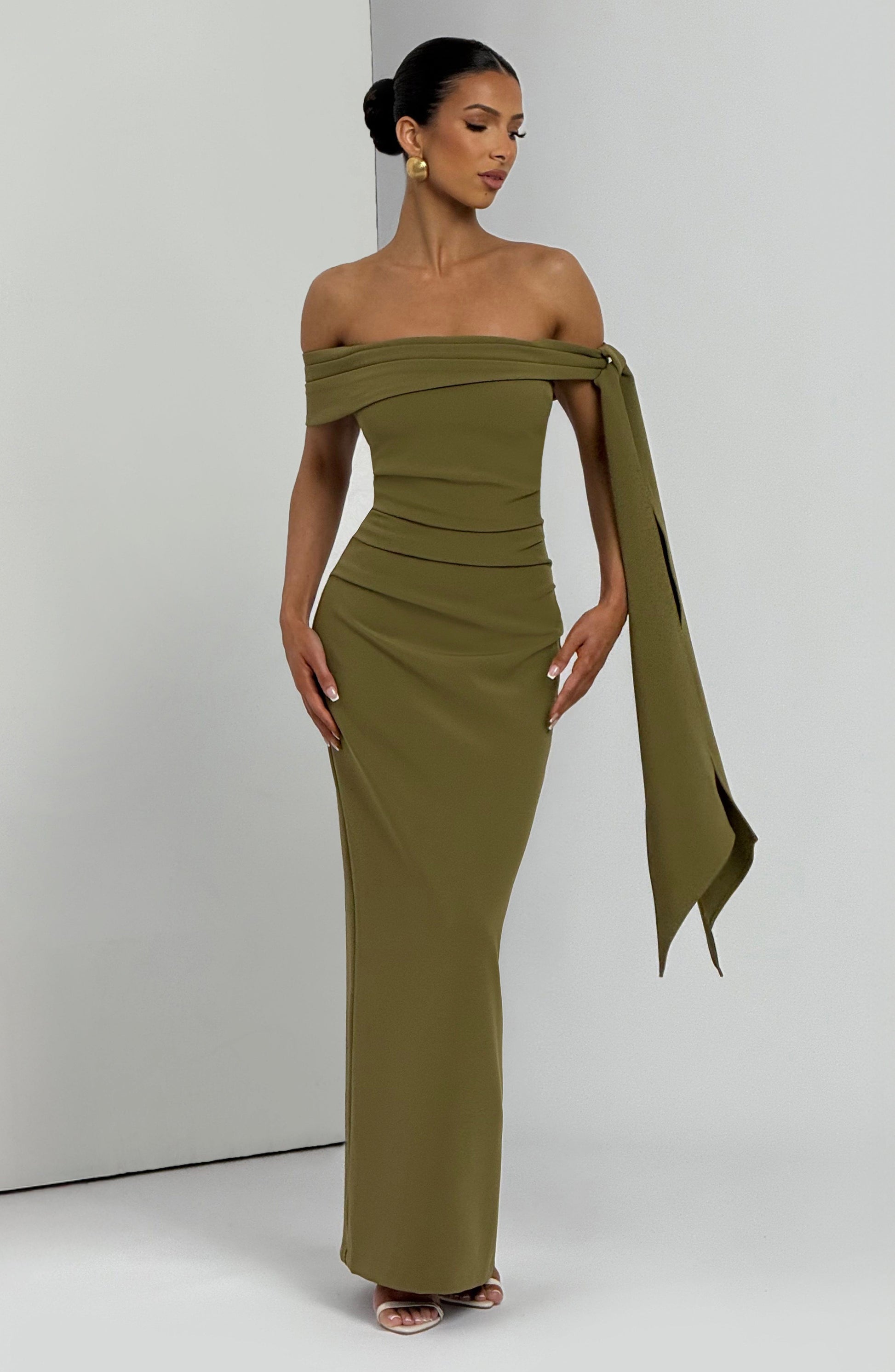 Addie Maxi Dress Deep Olive