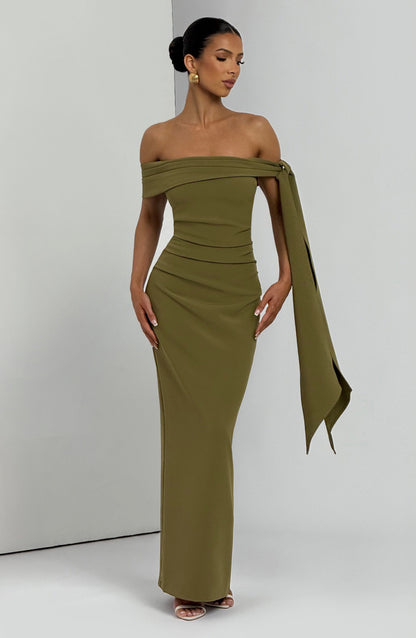 Addie Maxi Dress Deep Olive