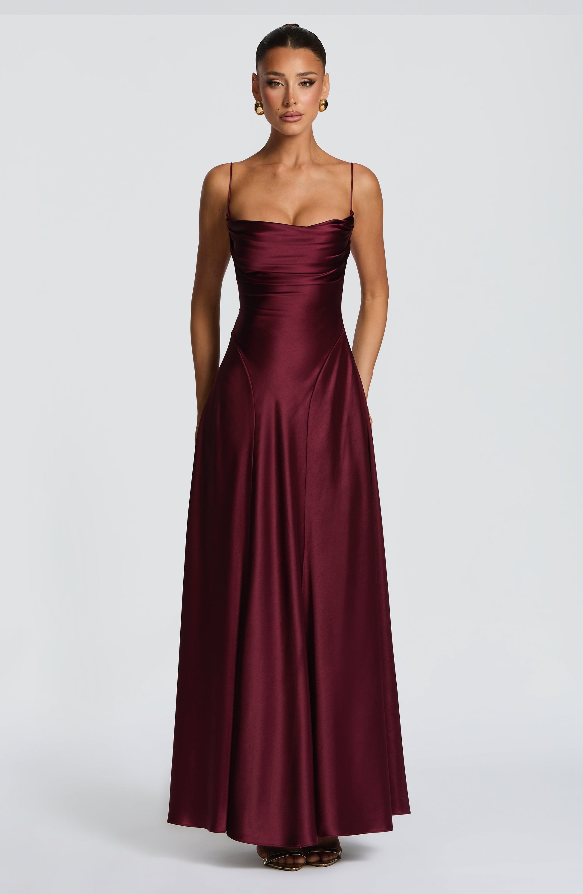 Adelina Maxi Dress Cherry Lacquer