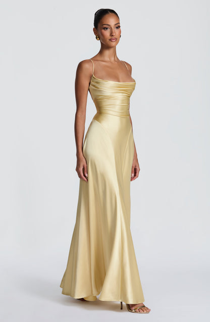 Adelina Maxi Dress Lemon