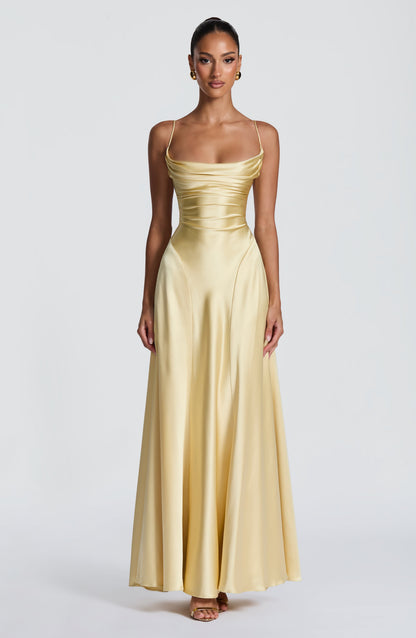 Adelina Maxi Dress Lemon