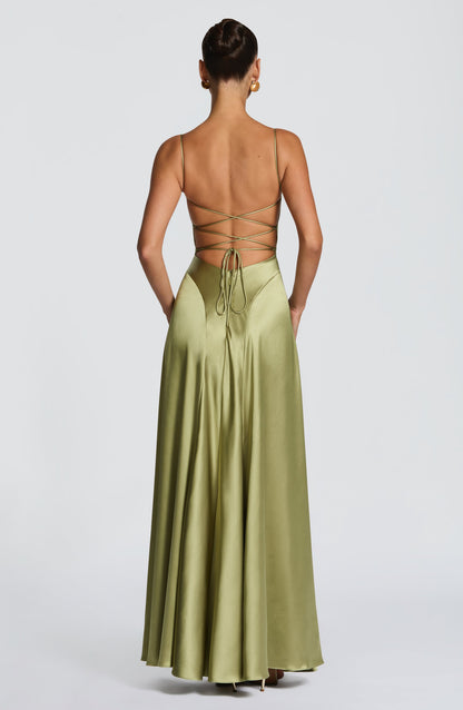 Adelina Maxi Dress Light Olive