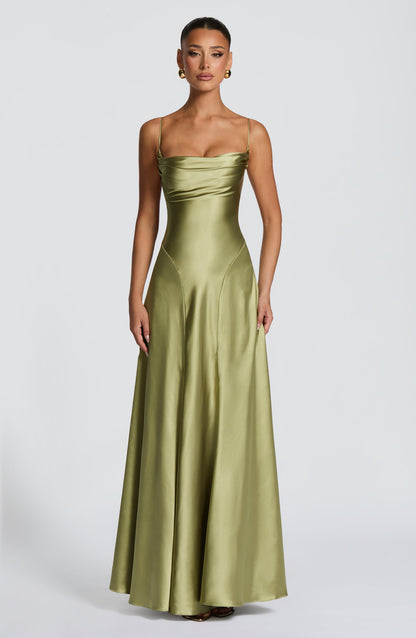 Adelina Maxi Dress Light Olive