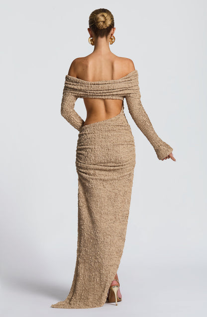 Adelphia Midi Dress Beige