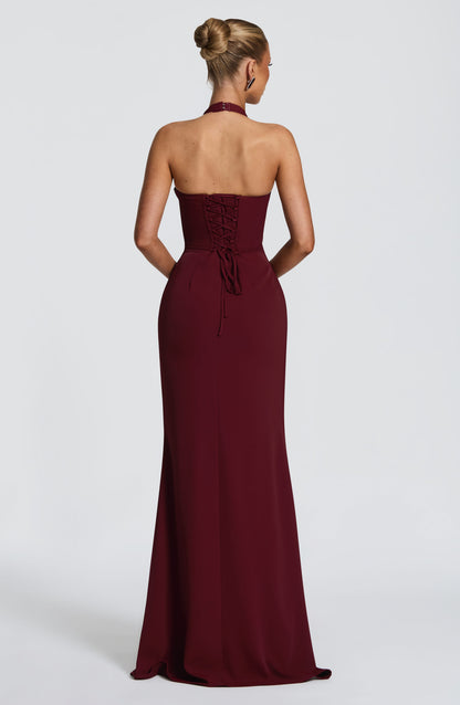 Adora Maxi Dress Cherry Lacquer