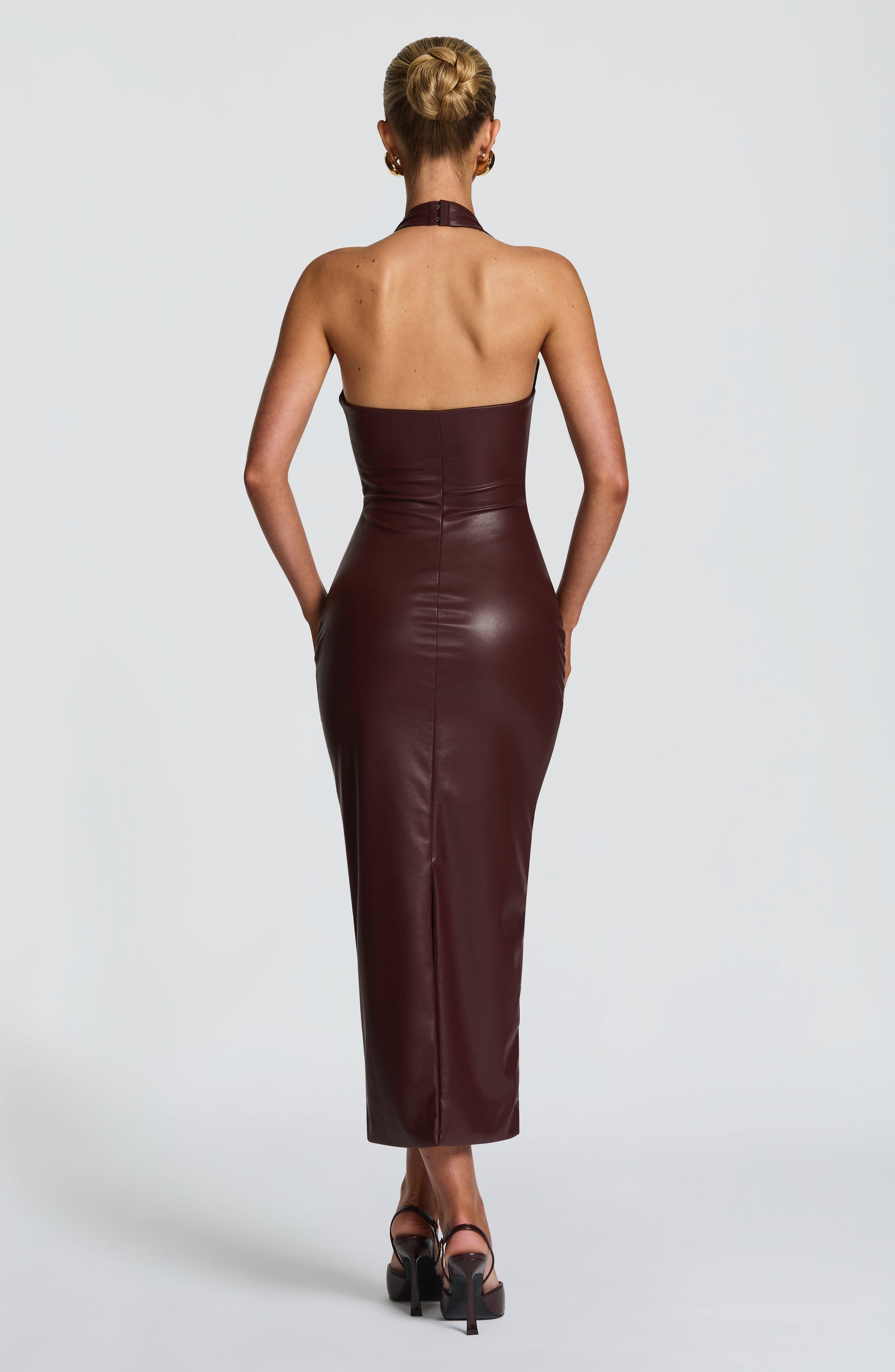 Ainsley Midi Dress Burgundy